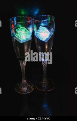 Beautiful blue, green photos of relaxation and celebration, fun and gifts in the light introtop. Stock Photo