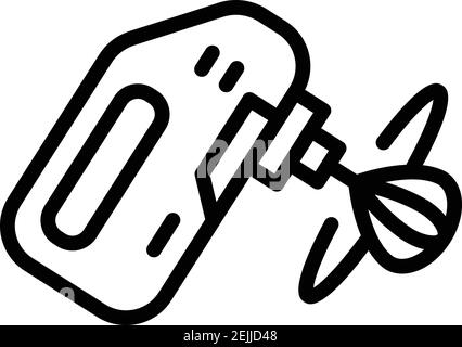Mixer device icon. Outline mixer device vector icon for web design isolated on white background Stock Vector
