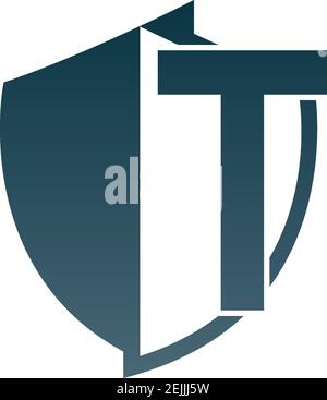 Shield logo icon with letter F beside design vector illustration Stock ...
