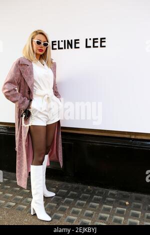 Pegah Pourmand attends the Edeline Lee AW20 Presentation during the