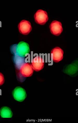 defocused background with colored lights Stock Photo
