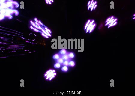 defocused background with colored lights Stock Photo