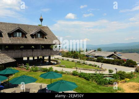 Trapp Family Lodge, Stowe, Vermont, USA. Trapp Family Lodge is an Austrian style named after the Von Trapp Family, which is the inspiration of the fam Stock Photo