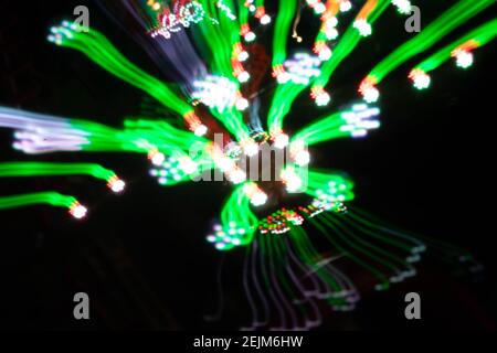 defocused background with colored lights Stock Photo