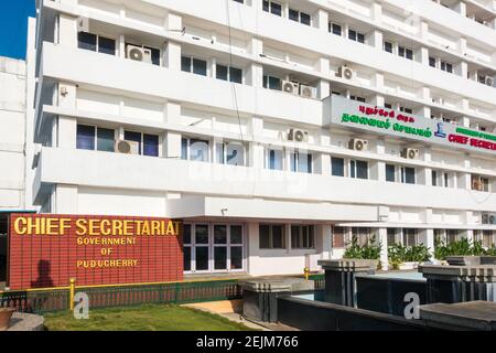 Chief Secretariat Government Of Puducherry, Pondicherry, Tamil Nadu, India Stock Photo