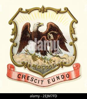 Historical coat of arms of New Mexico state. Stock Photo