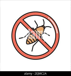 Insecticide, simple gardening icon in trendy line style isolated on white background for web apps and mobile concept. Vector Illustration EPS10 Stock Vector