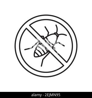 Insecticide, simple gardening icon in trendy line style isolated on white background for web apps and mobile concept. Vector Illustration EPS10 Stock Vector