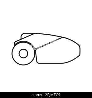 Lawn mower robot, simple gardening icon in trendy line style isolated on white background for web apps and mobile concept. Vector Illustration EPS10 Stock Vector