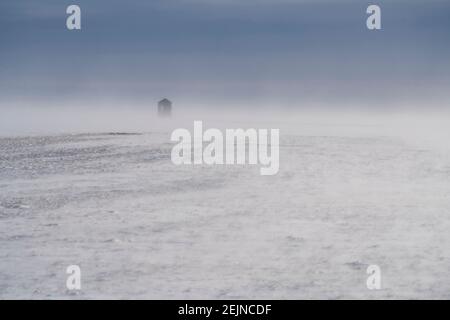 Saskatchewan plains winter extreme cold prairie scenic Stock Photo