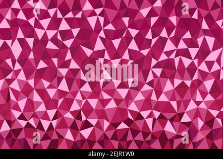 Polygonal pink mosaic background. Abstract low poly vector illustration. Triangular pattern in halftone style. Template geometric business design with Stock Vector