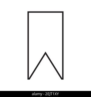 bookmark icon on white background  vector. Stock Photo