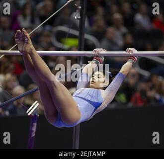 March 7, 2020: Gymnast Kayla DiCello (USA) competes during the women's ...