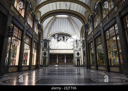 TURIN, ITALY - March 10, 2020: General view of closed cinema Lux in Galleria San Federico. The Italian government puts the whole country on lockdown as Italy is battling the world's second-most deadly COVID-19 coronavirus outbreak after China. (Photo by Nicolò Campo/Sipa USA)