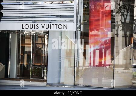 Closed Louis Vuitton stores on the second and third floors of GUM