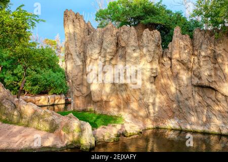 Amazonian cliffs with river . Nature like in paradise Stock Photo