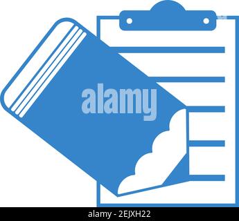 clipboard and pencil Stock Vector