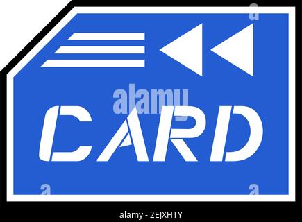 blue card icon Stock Vector