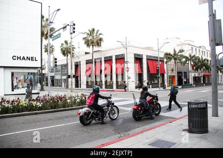 Beverly Hills, CA/USA - Chanel store on Rodeo Drive closed and streets  deserted during COVID-19 quarantine Stock Photo - Alamy