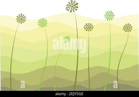 vector green garden background Stock Vector