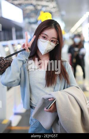 Chinese actress Zhu Xudan?Bambi Zhu?appears in one of the airports in ...