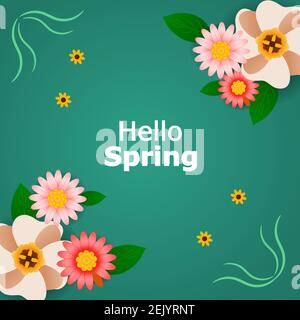 spring season illustration vector Stock Vector