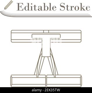 Alpinist Belay Belt Icon. Editable Stroke Simple Design. Vector Illustration. Stock Vector