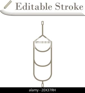 Alpinist Step Ladder Icon. Editable Stroke Simple Design. Vector Illustration. Stock Vector