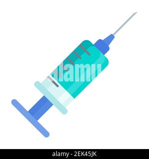 Syringe and dose of vaccine icon. Protect people from the coronavirus Stock Vector