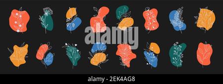 Collection of highlight story covers Stock Vector