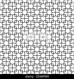 Seamless geometric ornament based on traditional islamic art.Black color lines.Great design for fabric,textile,cover,wrapping paper,background. Averag Stock Vector
