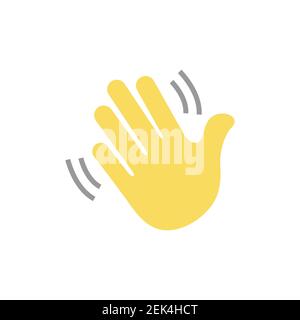 Waving hand gesture icon. Waving hand gesture vector isolated on white background. Stock Vector