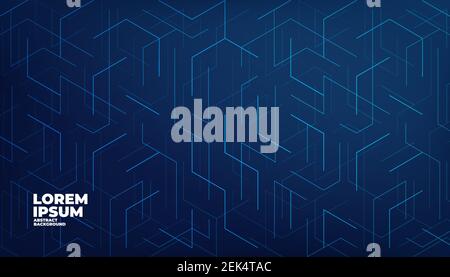 Futuristic modern geometric connection line abstract background. Digital technology concept. Stock Vector