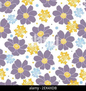 Elegant flowers pattern design on transparent background Stock Vector