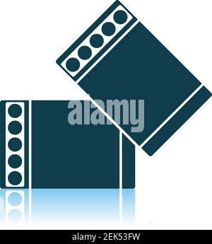 Business Cufflink Icon. Shadow Reflection Design. Vector Illustration. Stock Vector