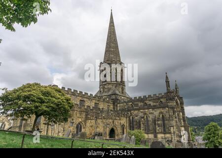 All Saints church, Bakewell, Derbyshire, UK; earliest parts date from 12th century. Stock Photo