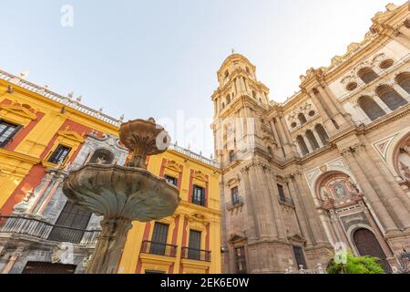 Plaza del Obispo in Malaga, Spain Stock Photo