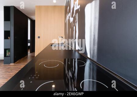 modern kitchen interior with appliances Stock Photo