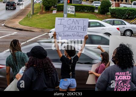 The third 'I Can't Breathe' Rally with an attendance of 20 people gather together with signs and protest against the confederate flag in Jackson, Tenn., Friday, June 26, 2020. Ska3321 (Photo by Stephanie Amador / The Jackson Sun/USA Today Network/Sipa USA)