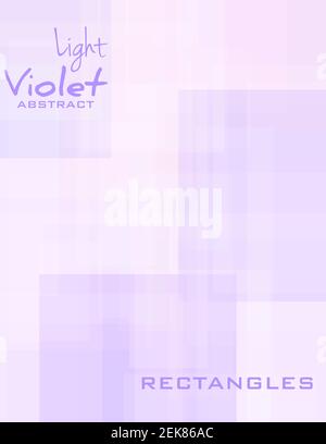 Abstract subtle background with translucent light violet rectangles. Simple minimal vector graphic pattern Stock Vector