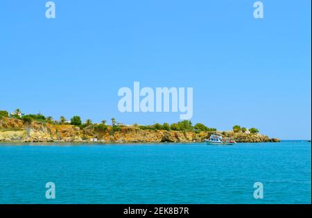 Tourists on Anissaras coast in Crete the largest and most populated of the Greek islands Stock Photo