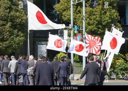 Tokyo, Japan. 23rd Feb, 2021. Emperor Naruhito's 61st birthday, in Hanzomon, Tokyo, Japan on February 23, 2021. (Photo by Kazuki Oishi/Sipa USA) **Japan Out** Credit: Sipa USA/Alamy Live News Stock Photo