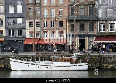Honfleur old harbour - Calvados - Paris Stock Photo