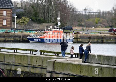Honfleur harbour - Calvados - Paris Stock Photo
