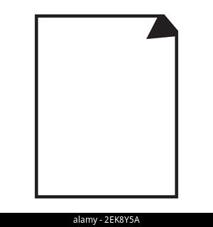 Blank paper icon on white background vector. Stock Photo