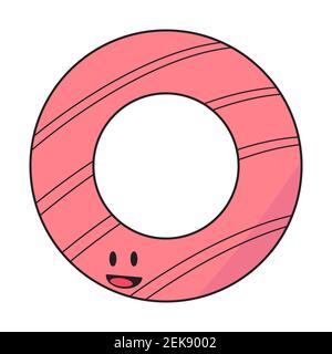 donut icon cartoon on white background vector. Stock Photo