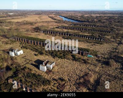 Former site of munition production in Stevenston, North Ayrshire, Scotland. Stock Photo