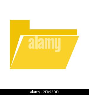 Yellow file folder icon on white background vector. Stock Photo
