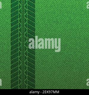 Green tire track grass background Stock Vector