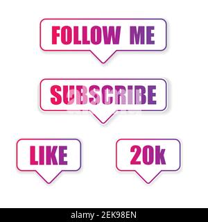Social media text frames wallpaper Stock Vector